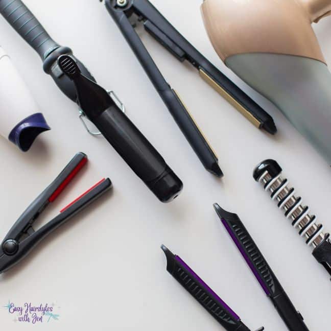 Picture of a variety of styling tools for your hair for the article the effects of styling tools on your hair.
